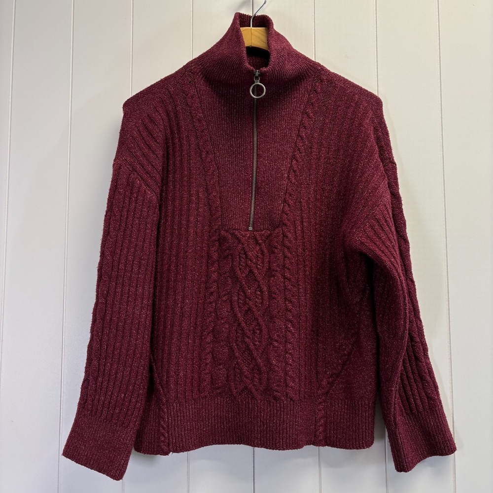 Design History Academia Chunky Cable Knit Sweater Women Size XL Preppy Comfy